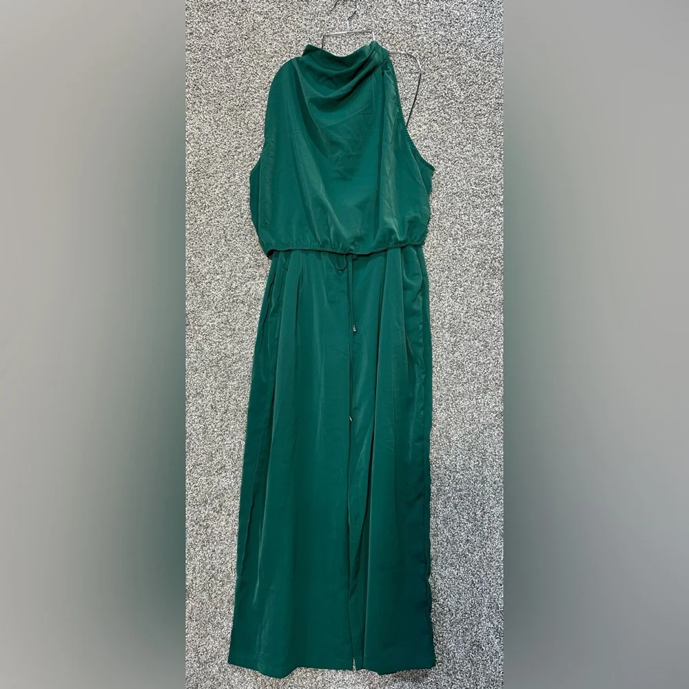 NWT Sleeveless Mock Neck Crop Tops Wide Leg Pants Set Size Large - Picture 3 of 5